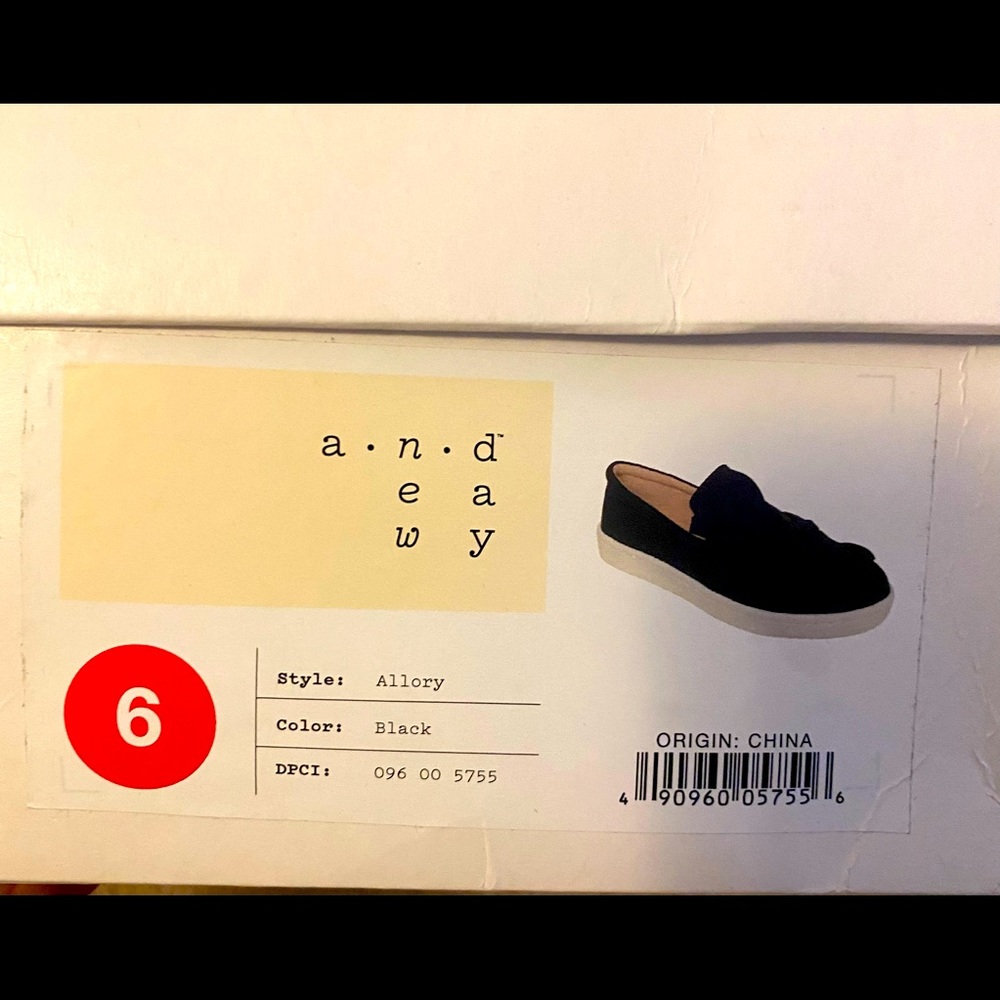 A new day suede black slip ons
